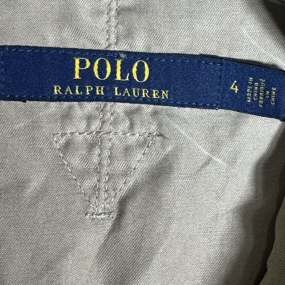 Polo Ralph Lauren Long Zip Safari Utility Jacket Khaki Women’s Sz 4 - Picture 4 of 6